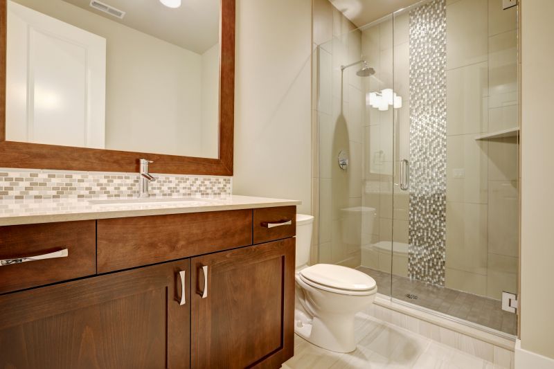 Elegant Shower with Decorative Tiles